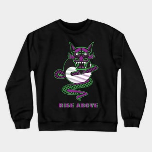 8ts Yin Yang Purp Line Dragon Crewneck Sweatshirt